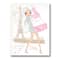 Designart - Young Girl With Shopping Boxes In Paris - Shabby Chic Canvas Wall Art Print